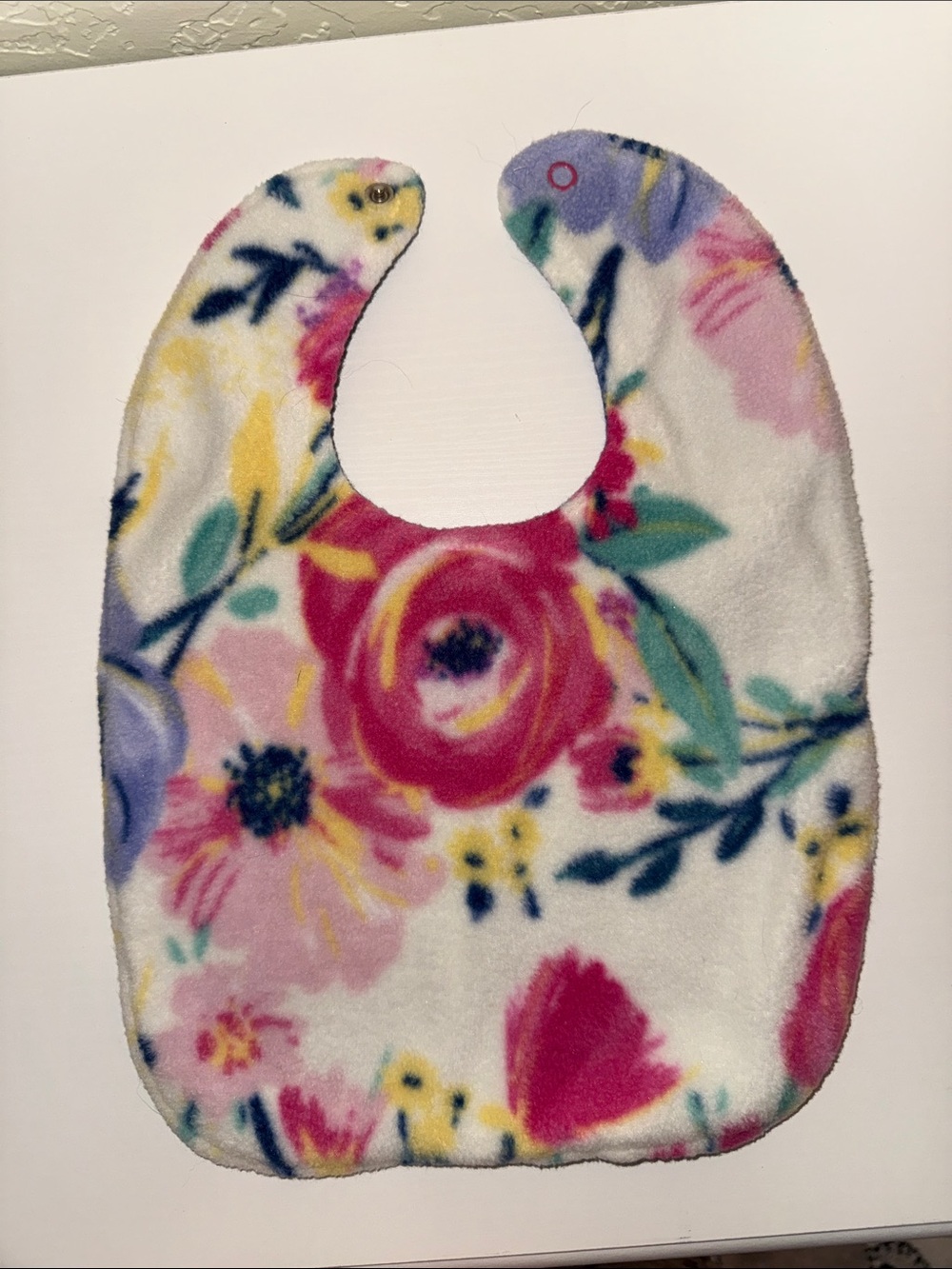 Two Baby Bibs - Pastel Galaxy & Floral Prints - Picture 4 of 4